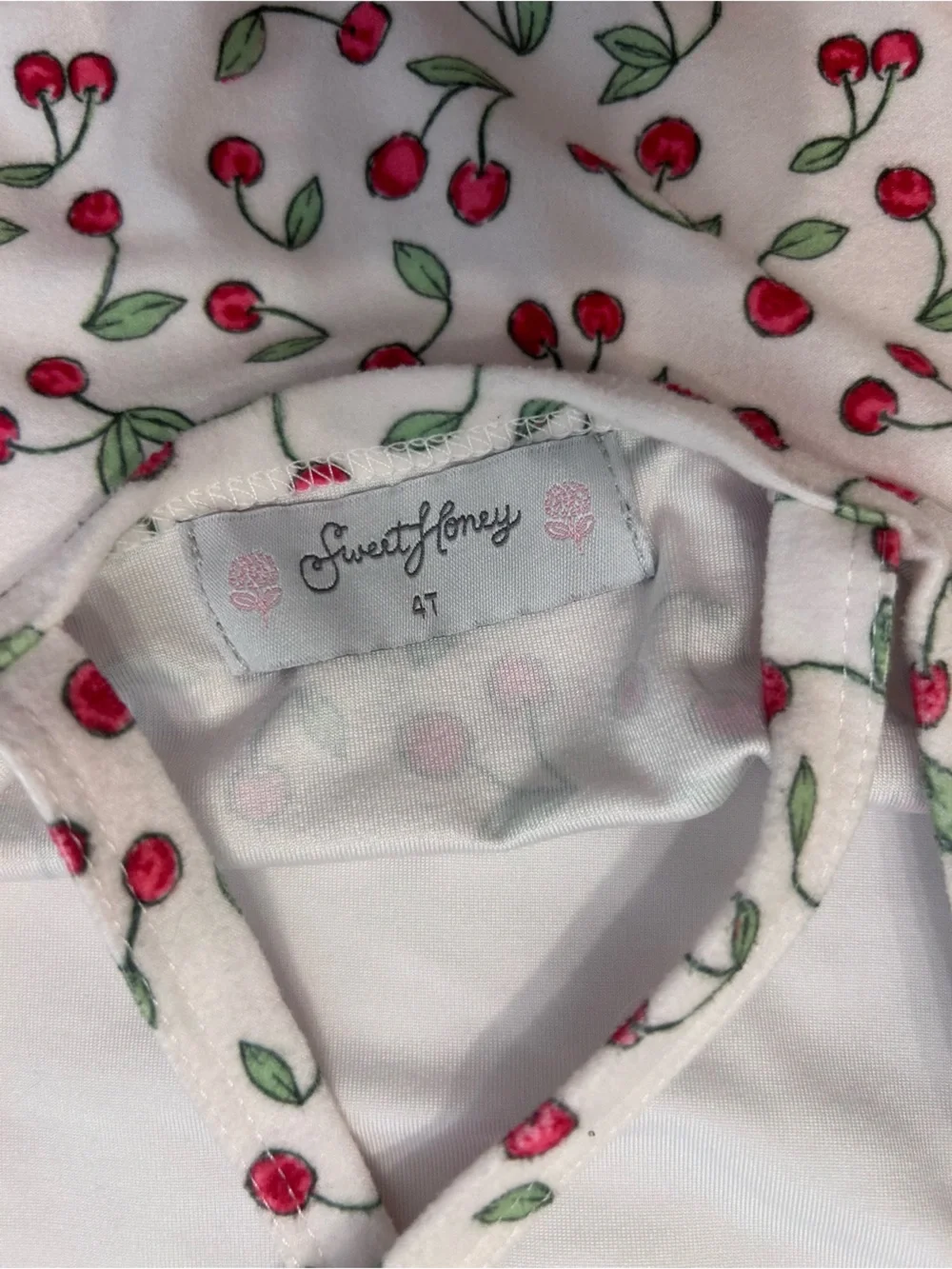 Sweet Honey Toddler Two Piece Swimsuit 4T Cherry Print